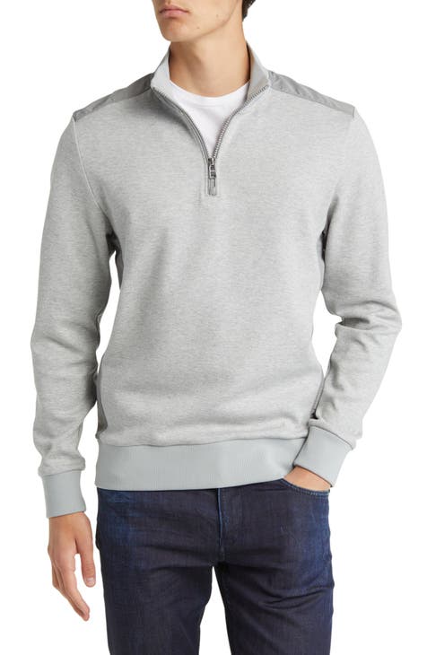 Grey Quarter-Zip Sweatshirts for Men