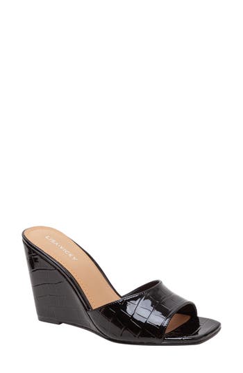 Shop Lisa Vicky Adore Wedge Sandal In Black