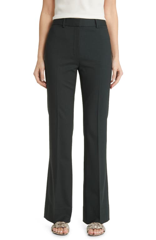 M.M.LaFleur Horton Flare Stretch Wool Trousers in Forest