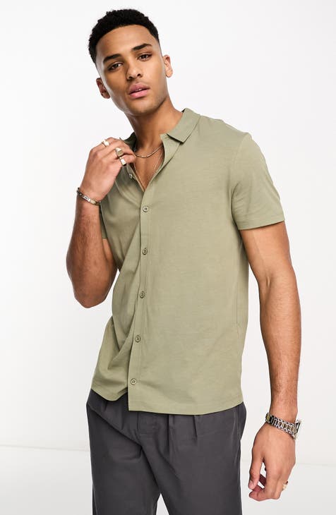 Apparel New Men's Loose Baseball Collar Button Front Shirt Plus Size  Fashion Casual Shirt Jacket Long Sleeved Tops Mens Beige at  Men's Clothing  store