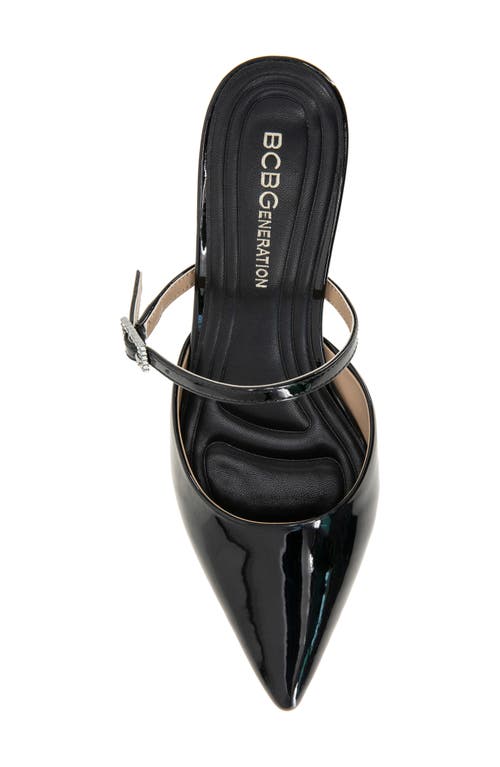 Bcbgeneration Women's Katalina Kitten Heel Mary Jane Patent Mules In Black Patent