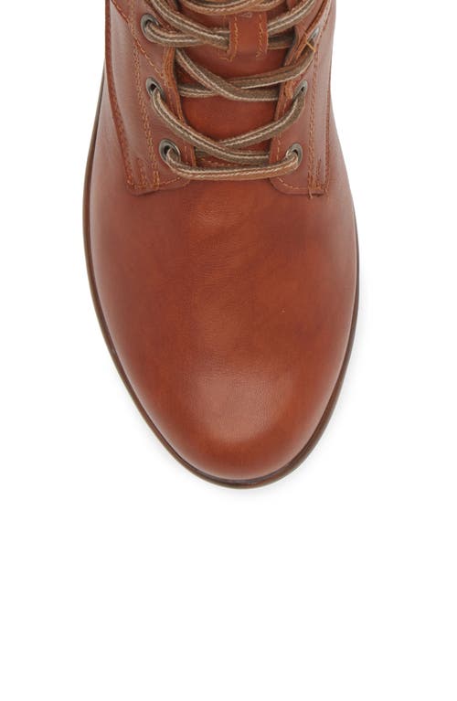 Naot Alize Zip Combat Boot In Brown Peanut Leather