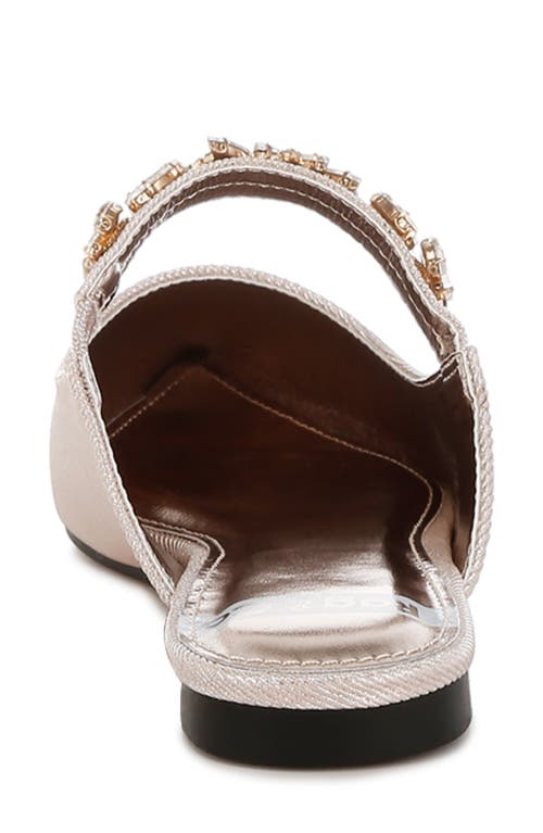 Rag & Co Magnum Crystal Strap Mule In Beige