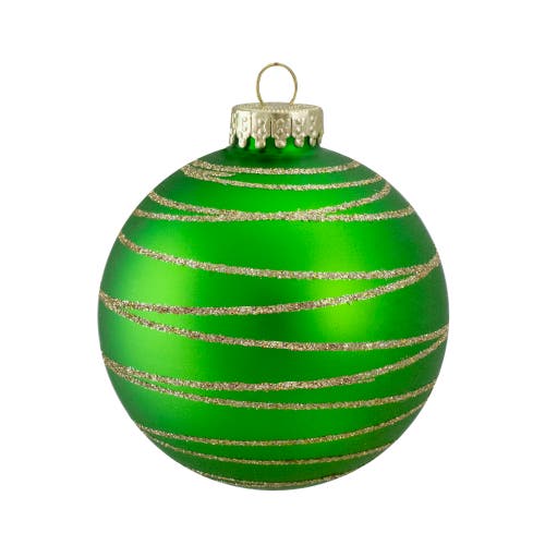 Northlight 4ct  Glass Red And Green Matte Christmas Ball Ornaments 3.25-inch In Red
