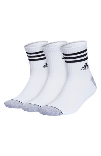 Adidas Originals Adidas Climacool 3-pack High Quarter Length Socks In White