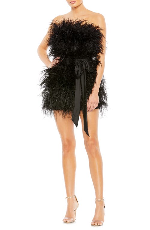 Mac Duggal Feather Strapless Minidress at Nordstrom,