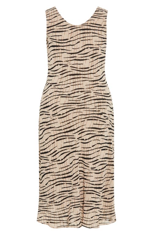 Shop City Chic Elia Print Sleeveless Maxi Dress In Neutral Wave