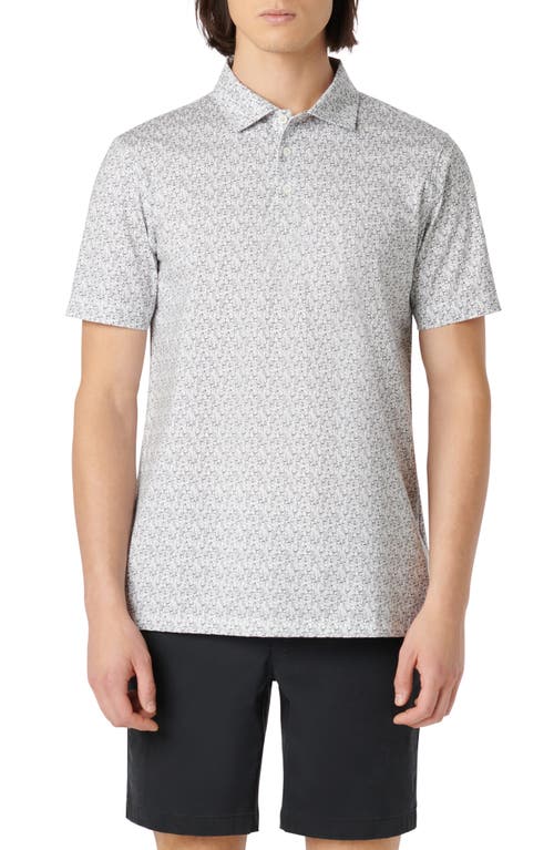Bugatchi Victor OoohCotton Wine Print Polo Cement at Nordstrom,