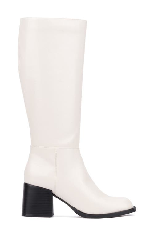Olivia Miller Sky Knee High Boot In White
