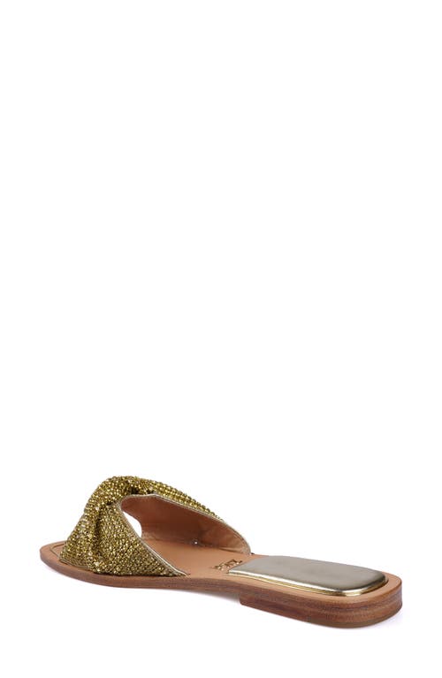 Zigi Judith Slide Sandal In Gold Lthr