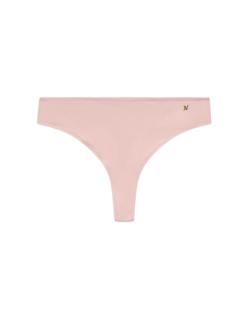 Nudea The Stretch Dipped Thong In Blush Pink