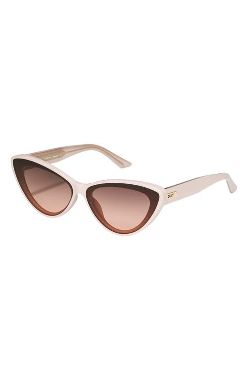 Shop Quay Tempted 46mm Cat Eye Sunglasses In Champagne/brown Fawn