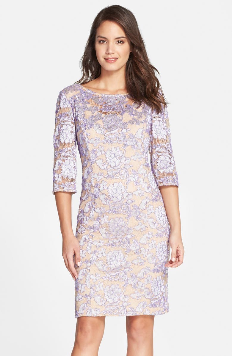 Alex Evenings Embroidered Lace Sheath Dress (Petite) | Nordstrom