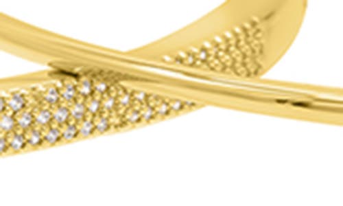 Adornia Set Of 2 Cubic Zirconia Stacking Bracelets In Gold