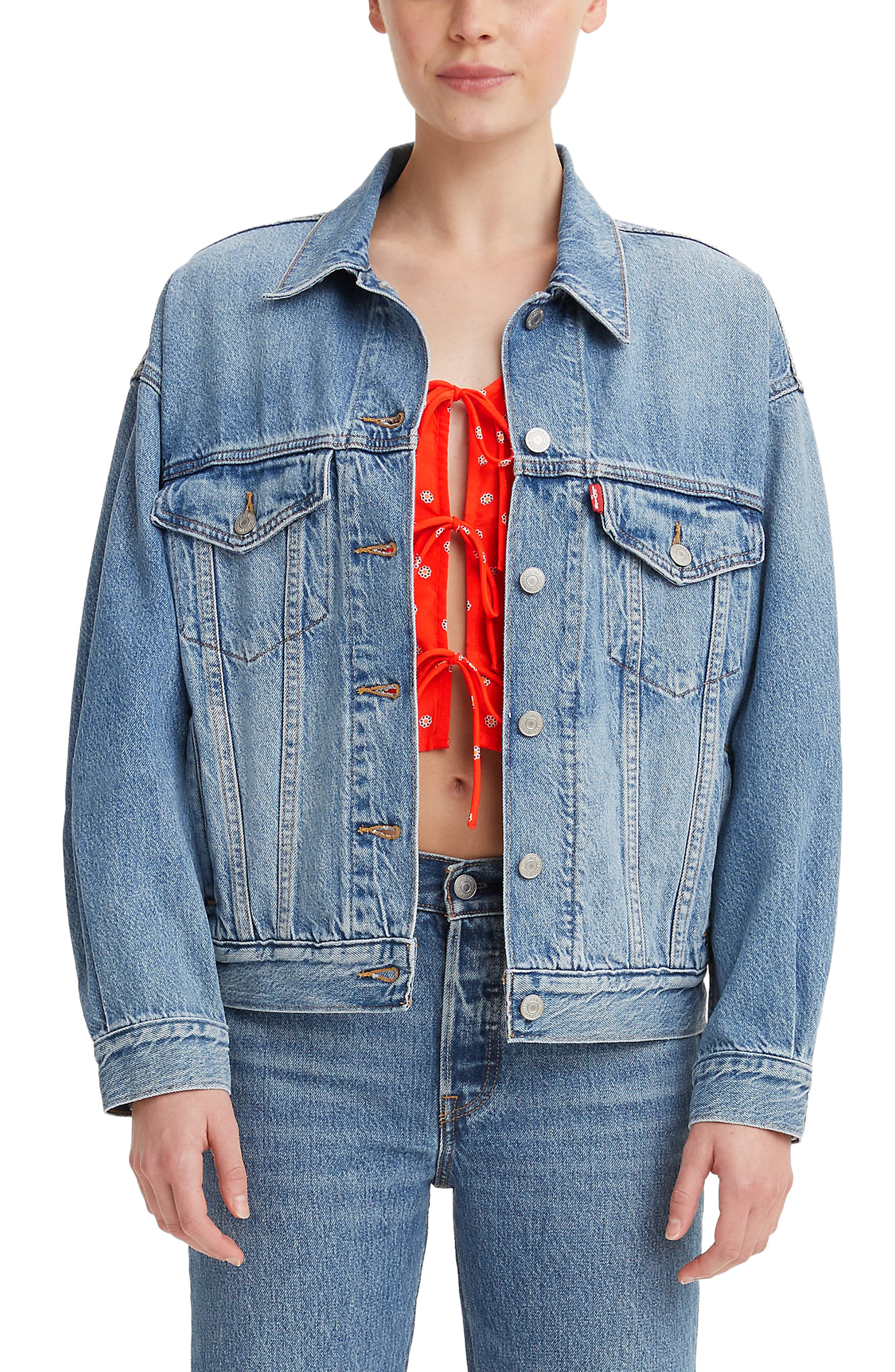 levi's denim trucker jacket womens