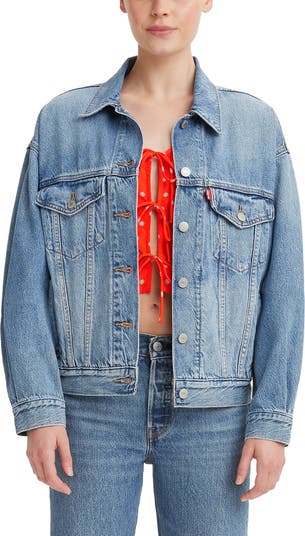 Womens Levis Jean Jacket Cut Off Sleeve Vintage