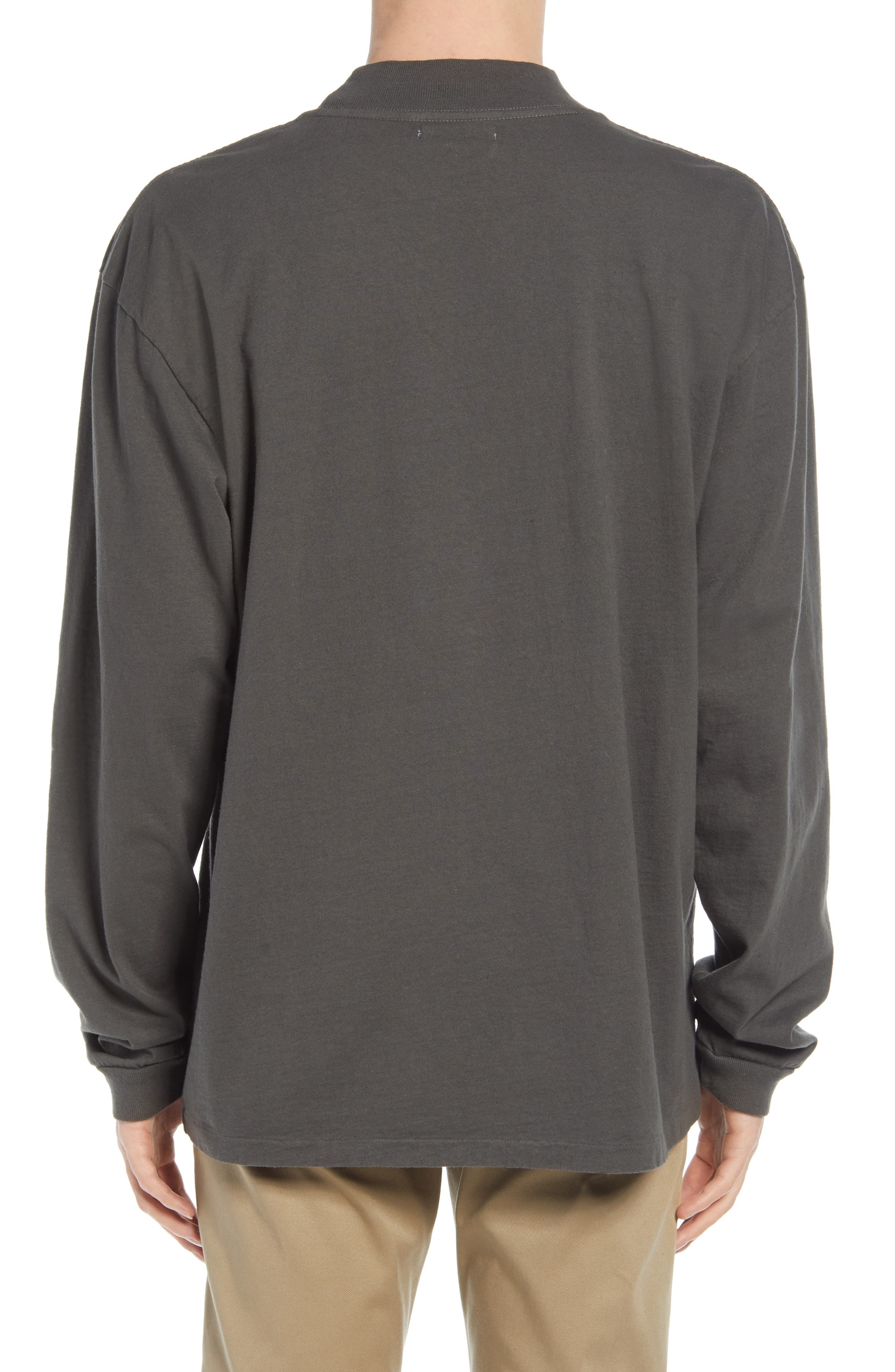 long sleeve mock neck t shirt