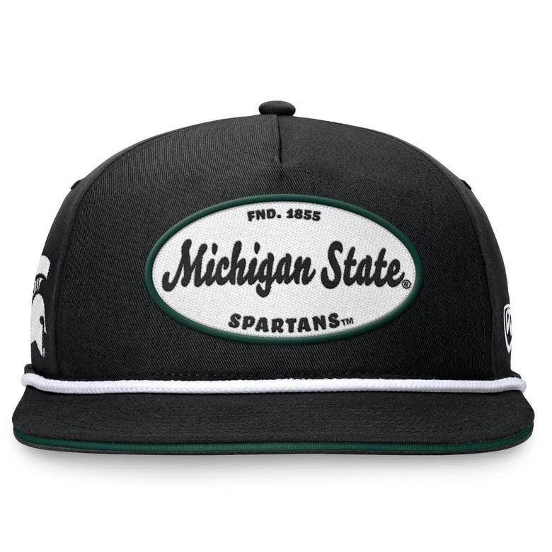 Shop Top Of The World Black Michigan State Spartans Iron Golfer Adjustable Hat