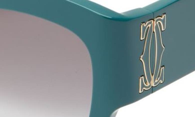 Cartier 52mm Cat Eye Sunglasses In Green