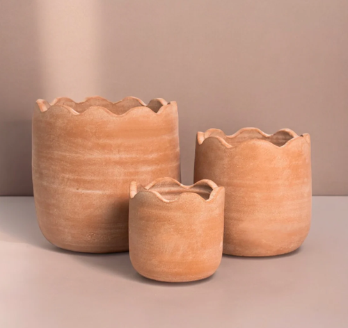 Shop Meso Goods Wavy Planter In Natural