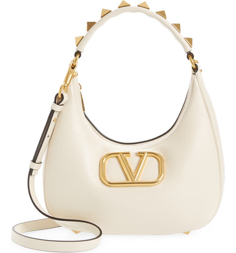 Valentino Garavani Small Stud Sign VLOGO Leather Hobo Bag | Nordstrom