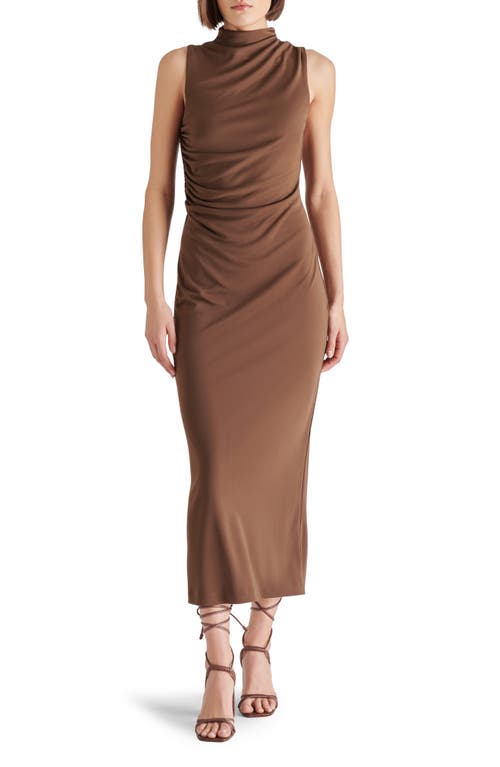Steve Madden Mo Funnel Neck Matte Jersey Dress In Coco