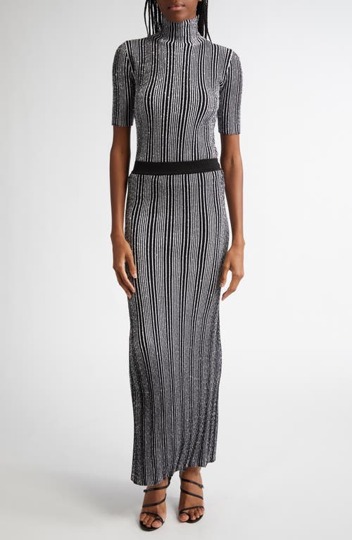 Missoni Langer Gerippter Ripprock Mit Pailletten In White And Black