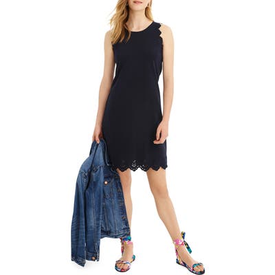 J.crew Eyelet Trim Sleeveless Knit Dress