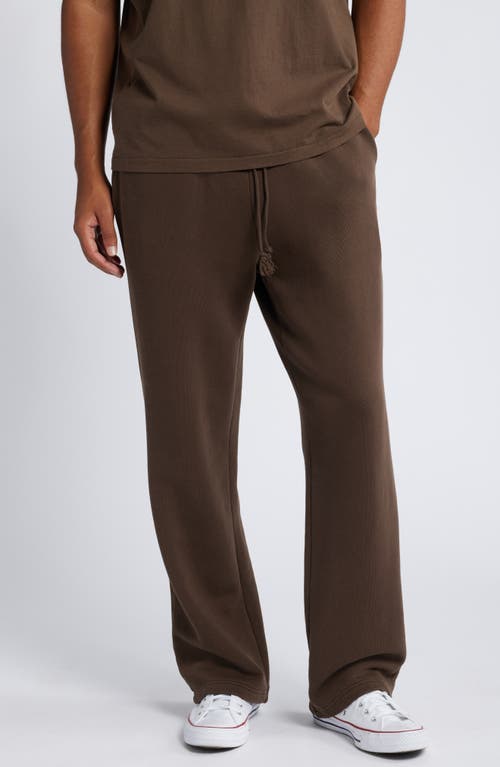 Shop Elwood Core Organic Cotton Straight Leg Sweatpants In Vintage Chocolate