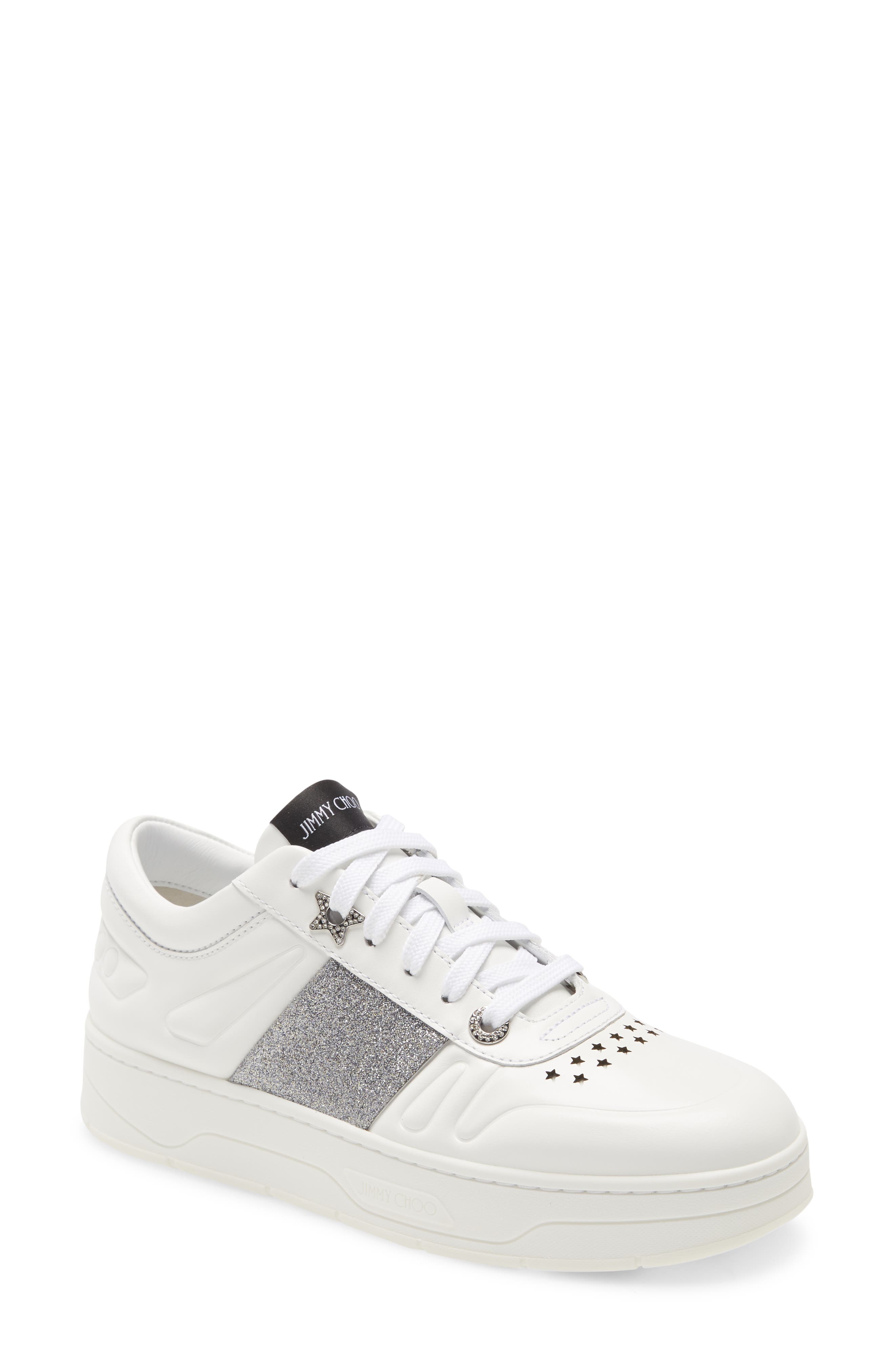 jimmy choo white sneakers