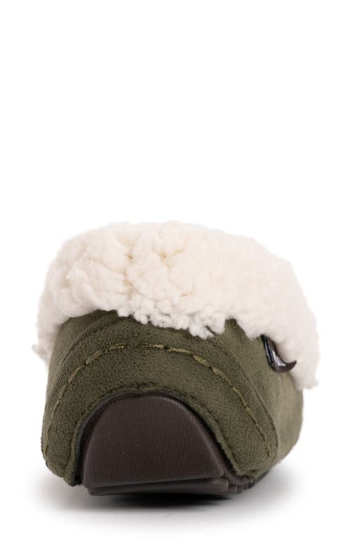 Muk Luks Jaylah Faux Shearling Lined Slipper In Olive