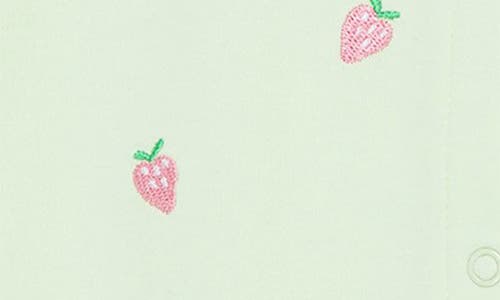 Shop Little Me Strawberry Romper & Headband Set In Green