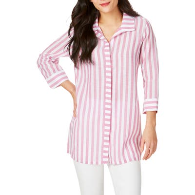 Foxcroft Skye Stripe Tunic Shirt