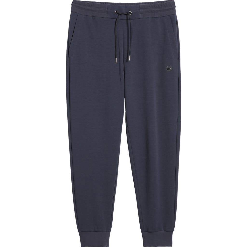 Hugo Boss Boss Locsin Cotton Blend Joggers In Dark Blue
