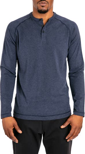 Nike Team Youth Wordmark One Button Henley, Size: Large, Blue