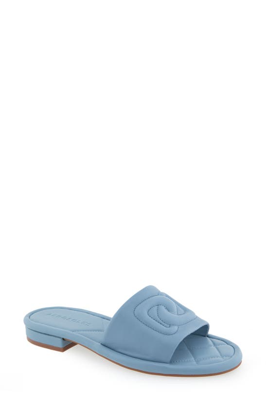 Shop Aerosoles Jilda Slide Sandal In Dusty Blue Leather