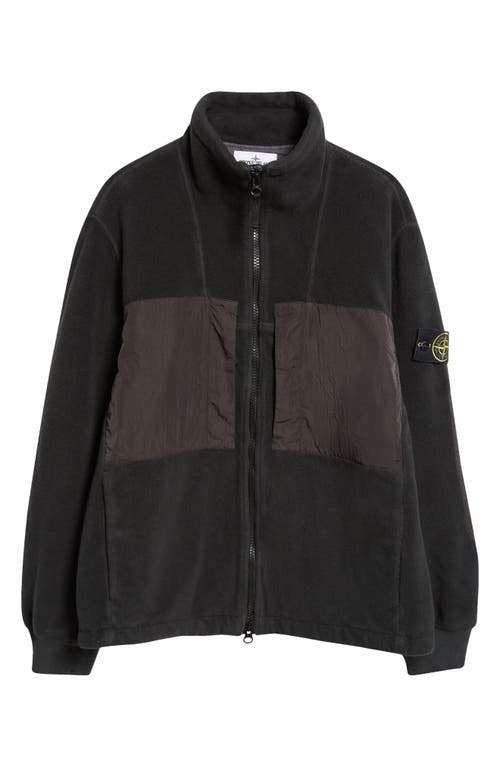 STONE ISLAND STONE ISLAND MIXED MEDIA FLEECE JACKET 