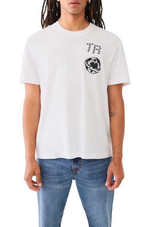 True Religion Brand Jeans Multi Logo Graphic T-Shirt in Optic White 