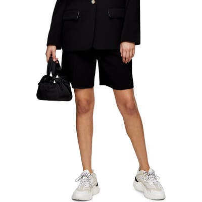 Topshop Clean Crepe Shorts, US - Black