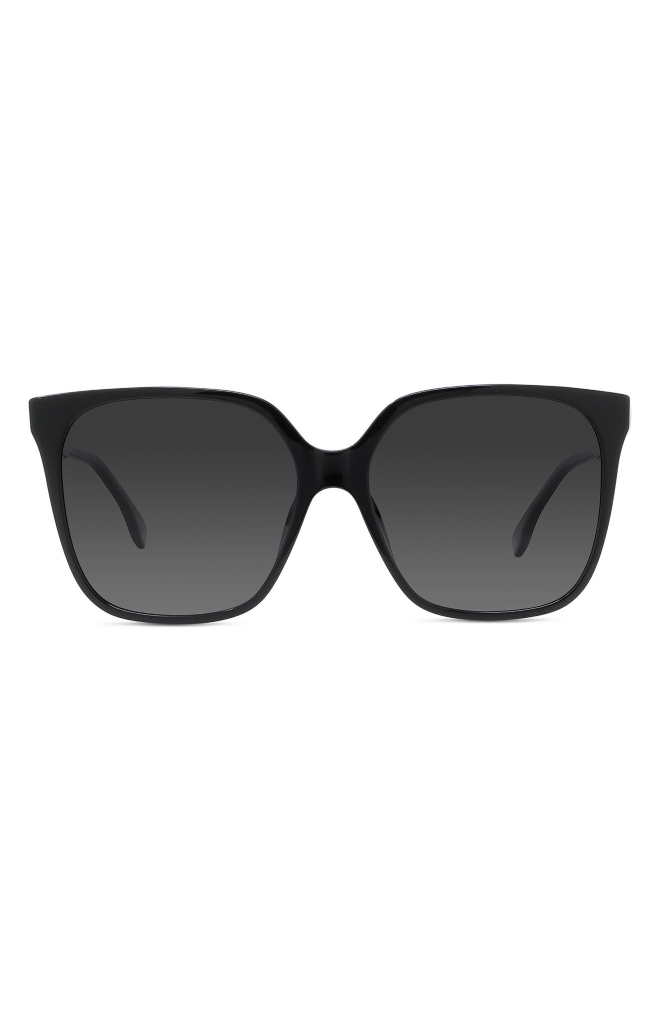 fendi black square sunglasses