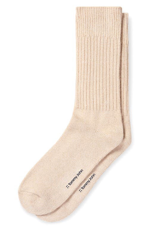 Tommy John Casual Crew Socks in Taupe 