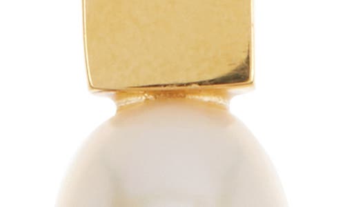 Shop Ed Jacobs Nyc Imitation Pearl Pendant Necklace In Gold/pearl