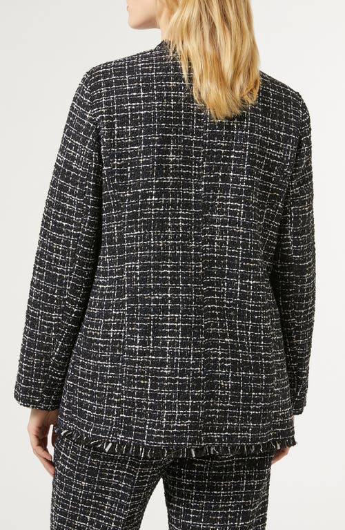 Shop Marina Rinaldi Mora Unstructured Tweed Blazer In Midnight Blue