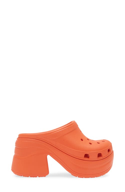 Shop Crocs Siren Platform Clog In Lava