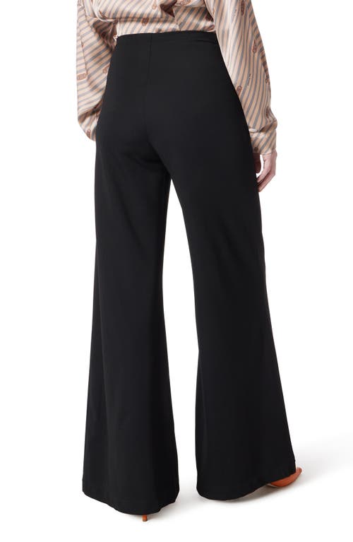 Dee Ocleppo Smooth Stretch Twill Pull-on Wide Leg Pants In Black
