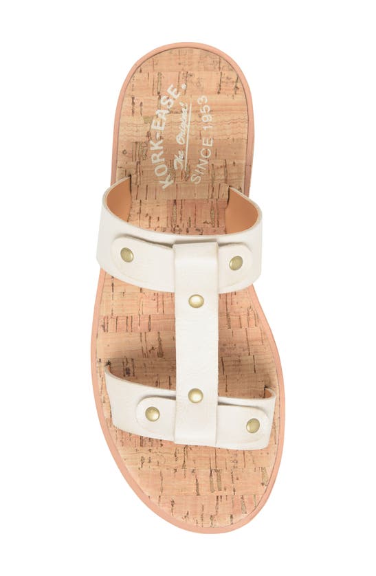 Shop Kork-ease Basel T-strap Sandal In Cream Leather