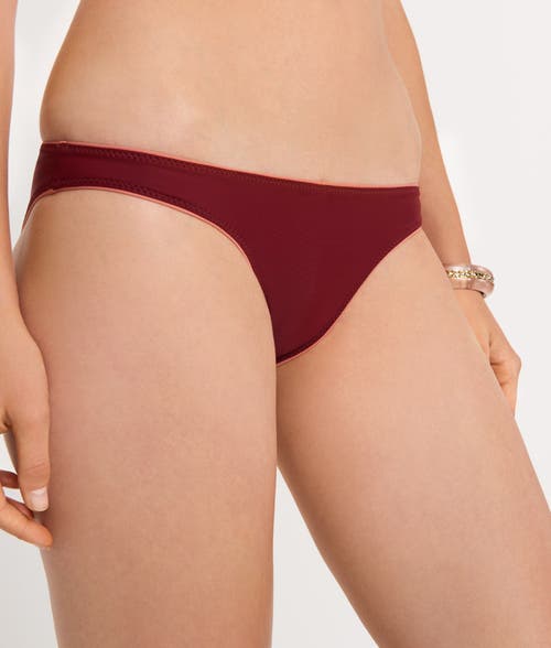 Ansea The Reversible Cheeky Bottom In Pink/maroon