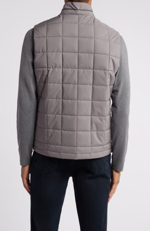 Johnston & Murphy Box Quilt Vest In Gray