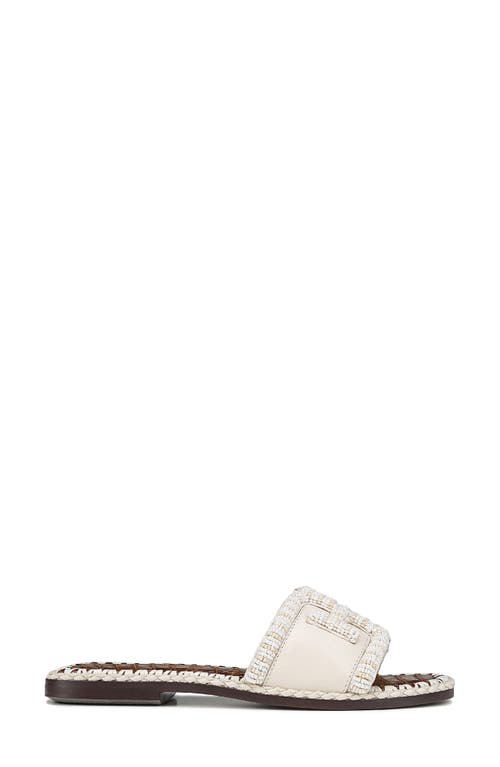 Sam Edelman Fitz Slide Sandal Ivory Leather In Ivory