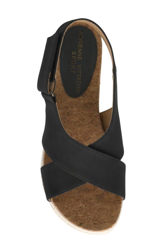 Shop Adrienne Vittadini Carlo Lug Sole Sandal In Black
